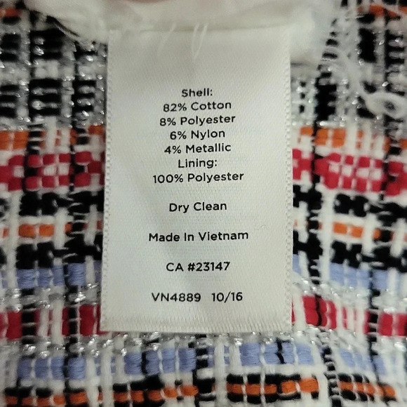 🛍Talbots Petites Shimmer Woven Lined Pencil Mini Skirt Womens Size 8P - Picture 4 of 8